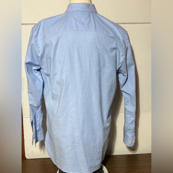 TOMMY HILFIGER XL Regular Fit Stretch long sleeve button front shirt Blue - Picture 4 of 8